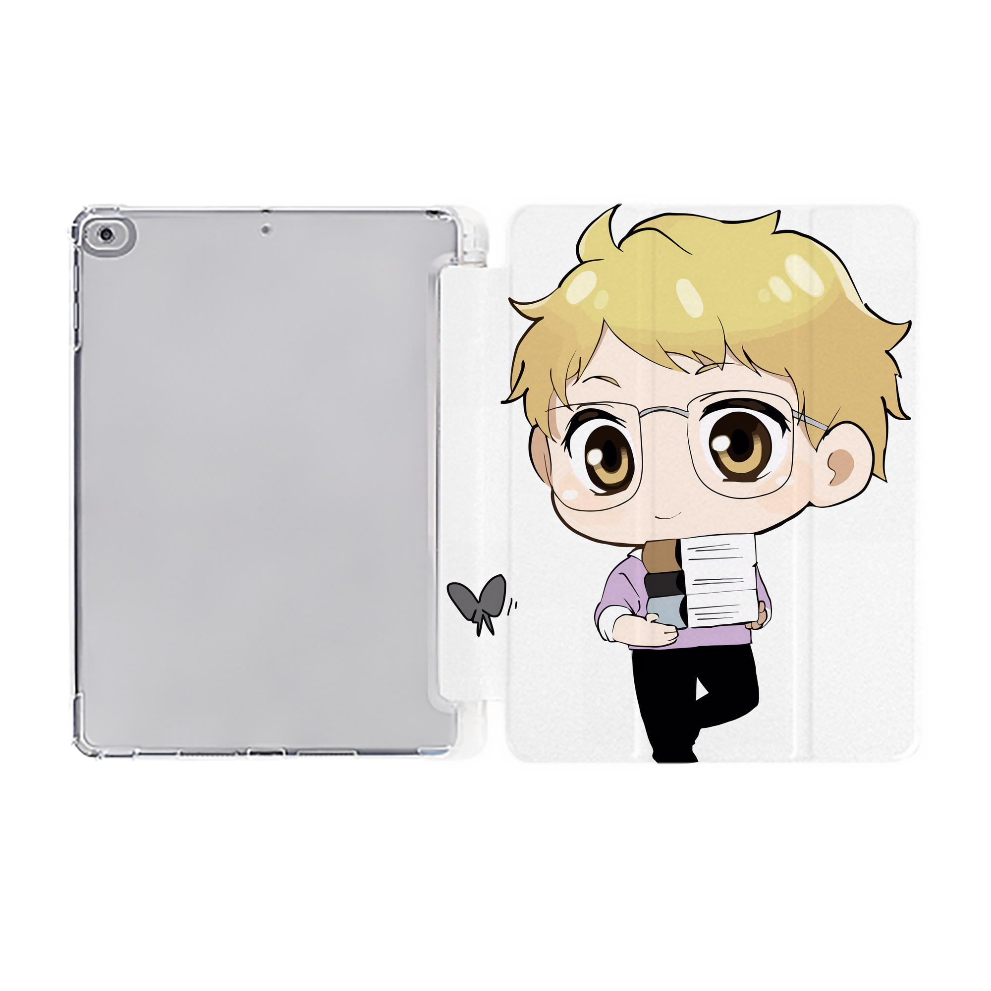 （画像用） ハイキュー!! Haikyu!! IPad ケース ペン収納付き 三つ折りスタンド PUレザー×シリコン 対応機種9.5/10.5/10.9インチ